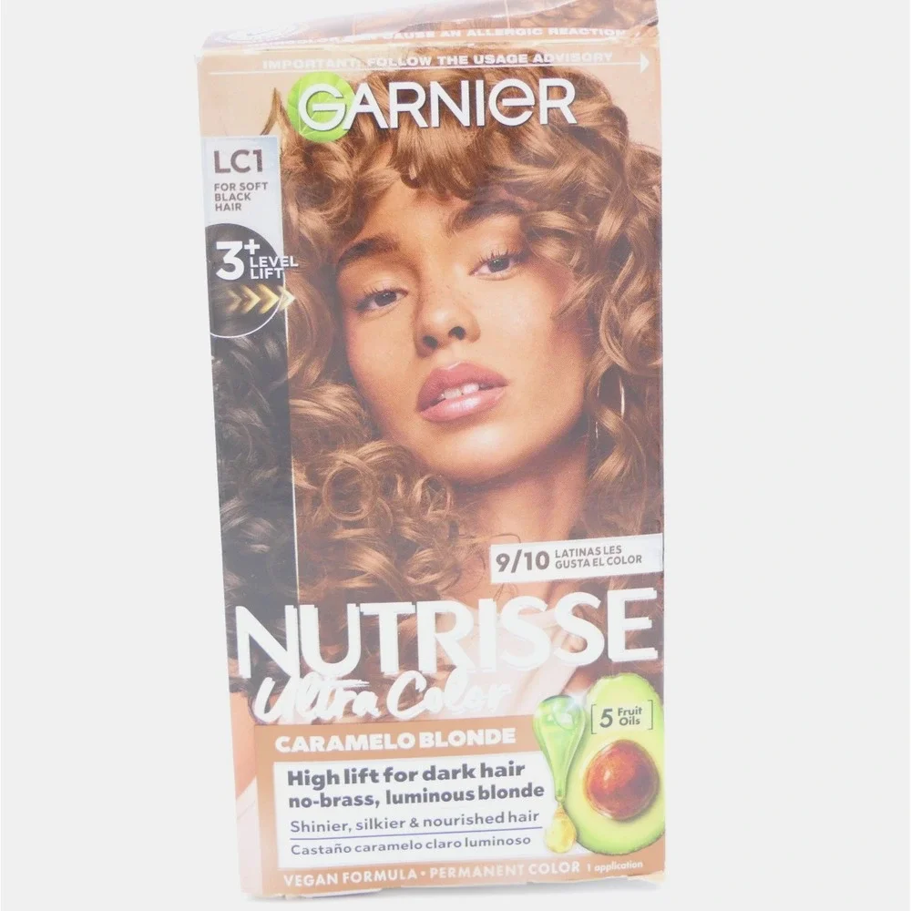 Garnier Nutrisse Ultra Color Caramelo Blonde LC1 For Soft Black Hair Permanent